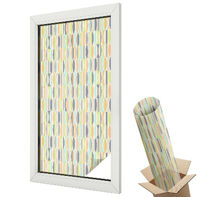 Folie geam să nu se vadă din exterior Ovale pastelate retro