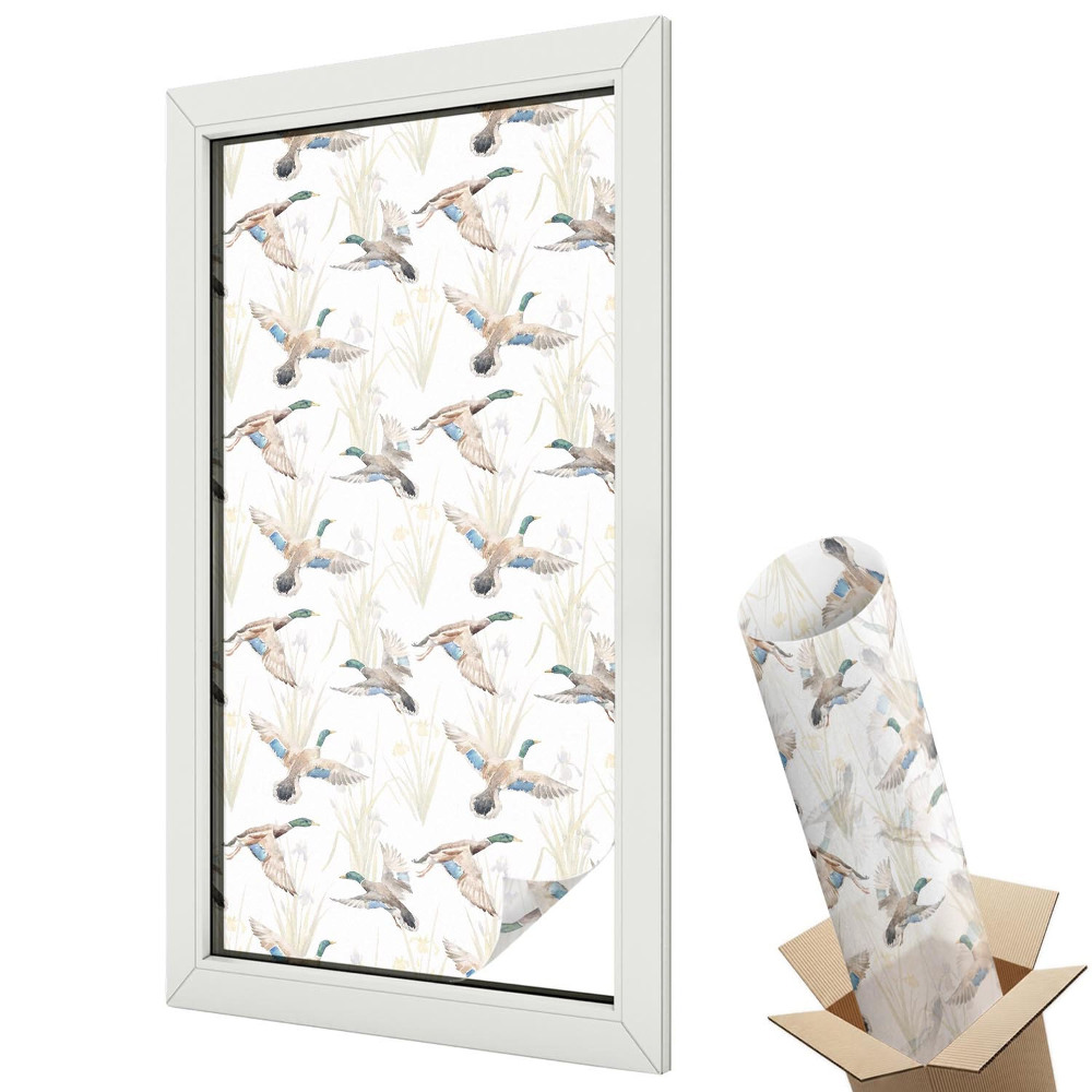 Autocolant geam termopan Rațe în zbor în natură