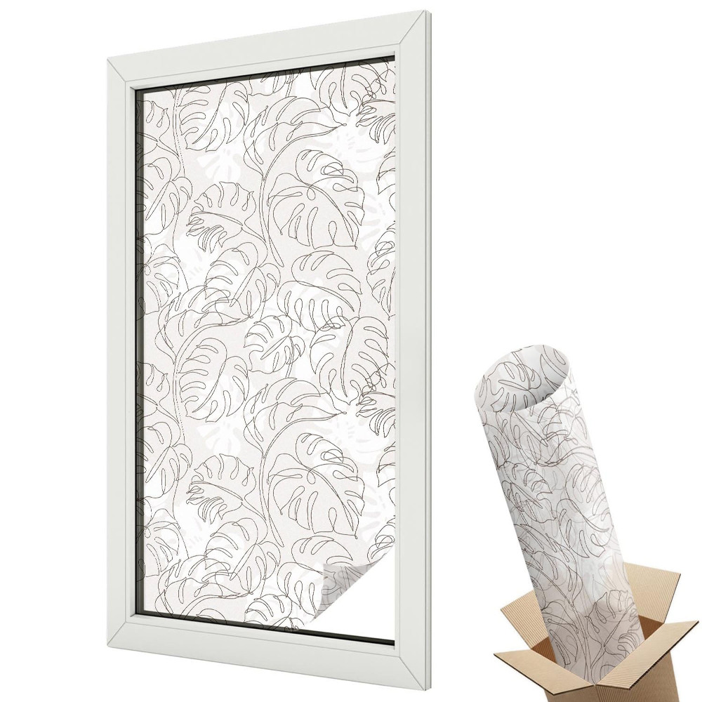 Folie geam să nu se vadă din exterior Frunzele de Monstera sunt delicate și elegante