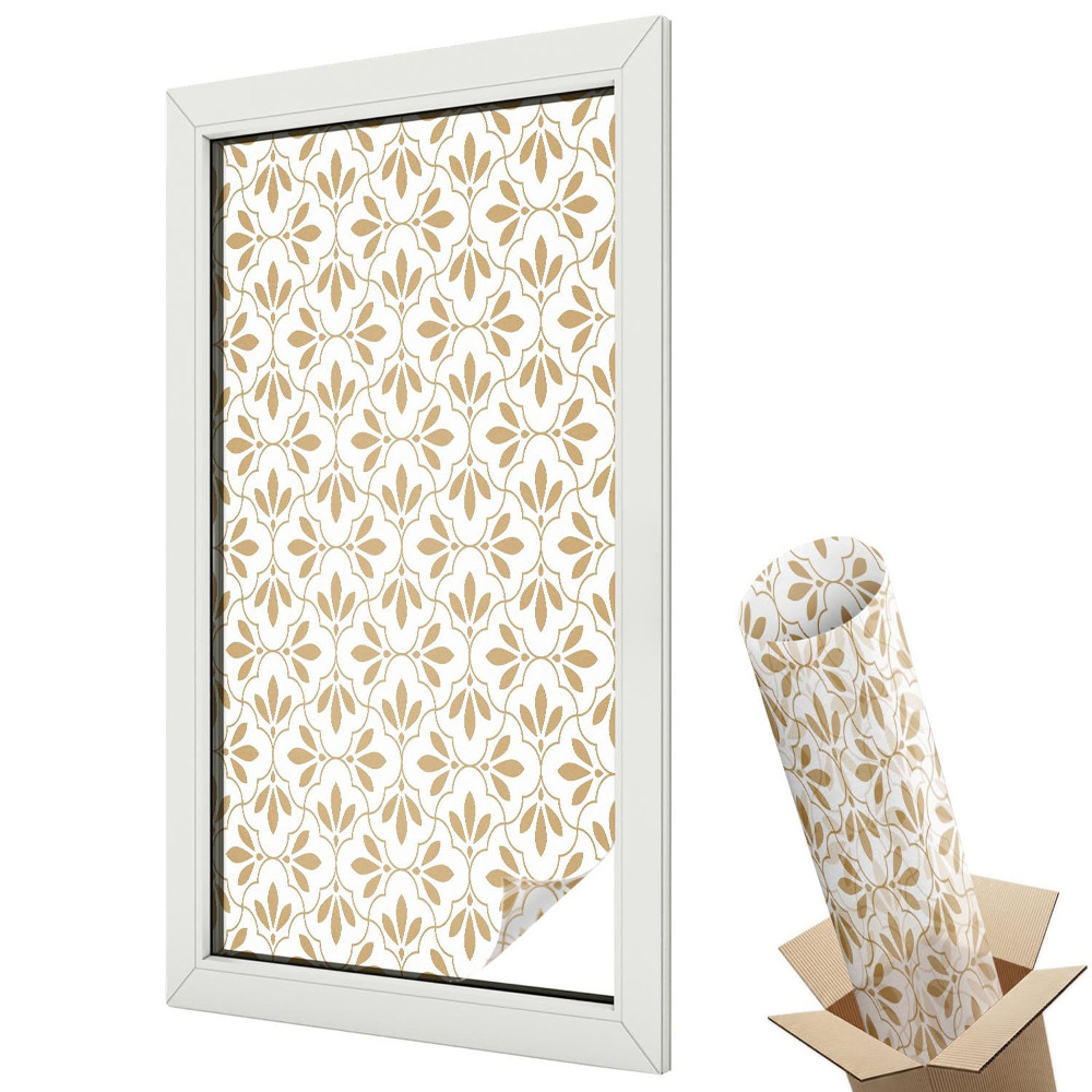 Folie pentru geamuri Ornament vegetal simetric clasic