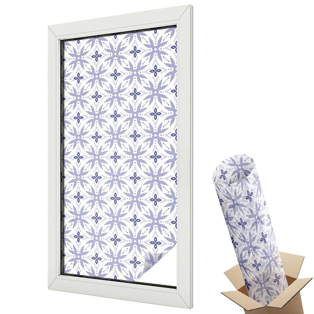 Folie geam să nu se vadă din exterior Motive geometrice violet