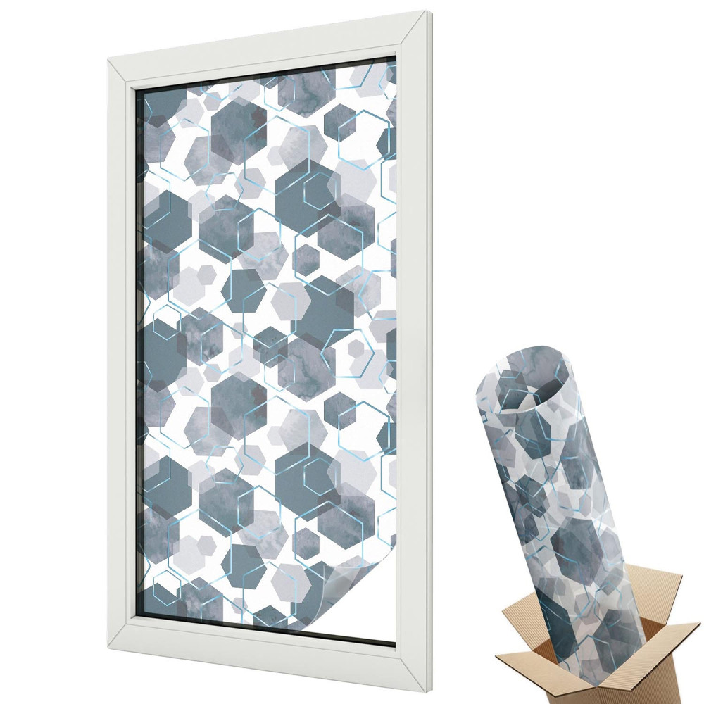 Folie geam să nu se vadă din exterior Paletă modernă cu model hexagonal