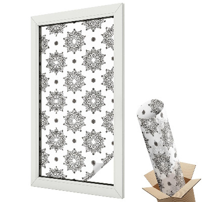 Folie pentru geamuri Simetria rozetelor, eleganță clasică