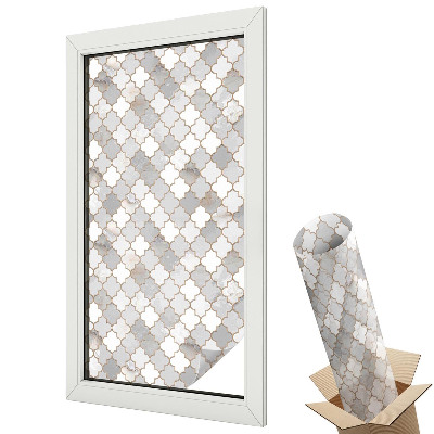 Folie pentru geamuri Model arabesc clasic în nuanțe de gri