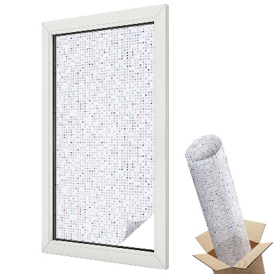 Folie geamuri decorativă vitraliu Fundal simetric cu model de puncte colorate