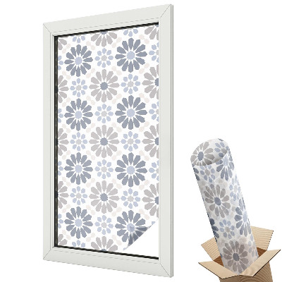 Folie geam să nu se vadă din exterior Mozaic floral geometric într-o atmosferă armonioasă