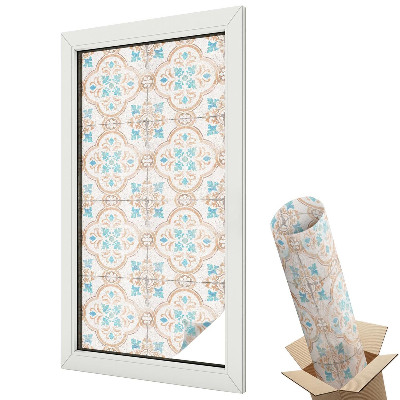 Autocolant geam termopan Eleganța rustică a plăcilor simetrice