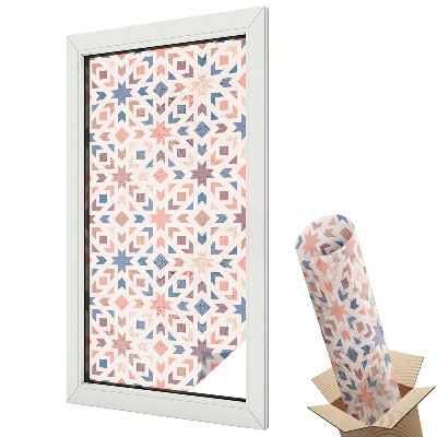 Folie geam să nu se vadă din exterior Modele geometrice de stea pastelate