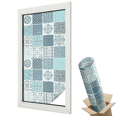 Folie geam să nu se vadă din exterior Plăci albastre boho