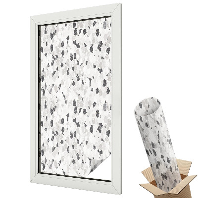 Folie geamuri decorativă vitraliu Minimalism mozaic alb-negru