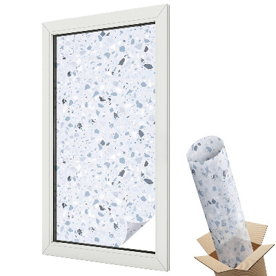 Folie pentru geamuri Model elegant de mozaic în nuanțe reci