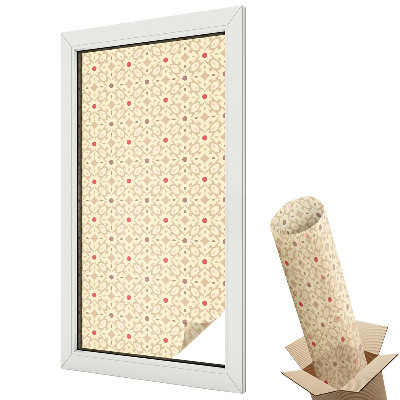 Folie geamuri decorativă vitraliu Motiv floral simetric clasic