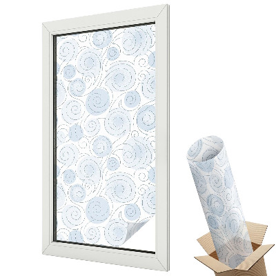 Folie geamuri decorativă vitraliu Abstracție spiralată complexă