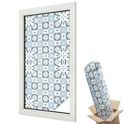 Folie pentru geamuri Simetrii geometrice albastre