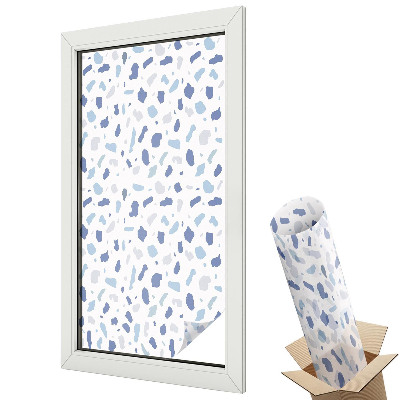 Folie geam să nu se vadă din exterior Forme abstracte albastre