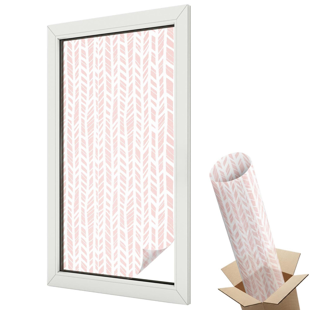 Autocolant geam termopan Model geometric subtil în spic de hering