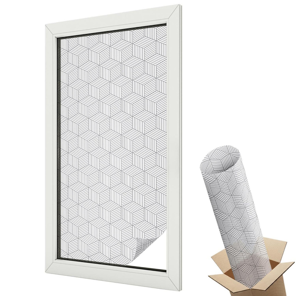 Folie pentru geamuri Model geometric tridimensional modern