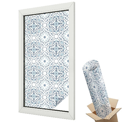 Folie pentru geamuri Model elegant de mozaic cu motive vegetale