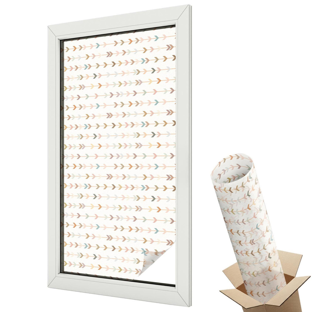 Folie geam să nu se vadă din exterior Săgeți geometrice colorate