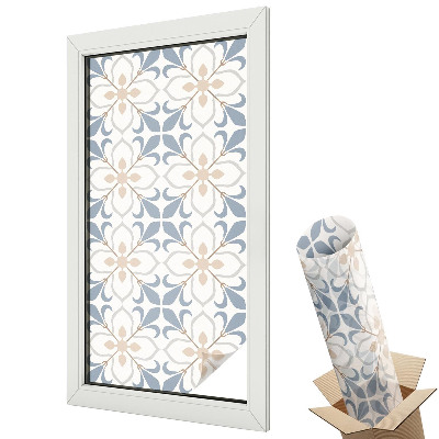 Autocolant geam termopan Model floral simetric clasic