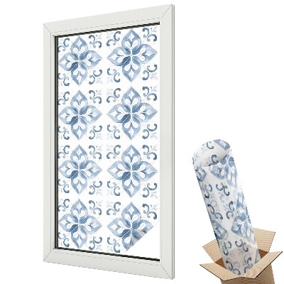 Folie geam să nu se vadă din exterior Modele albastre șic, armonie clasică