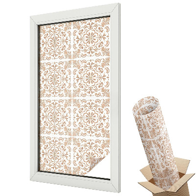 Autocolant geam termopan Ornamente vegetale model clasic armonie