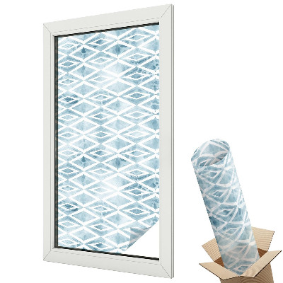 Autocolant geam termopan Eleganță geometrică într-o nuanță de albastru