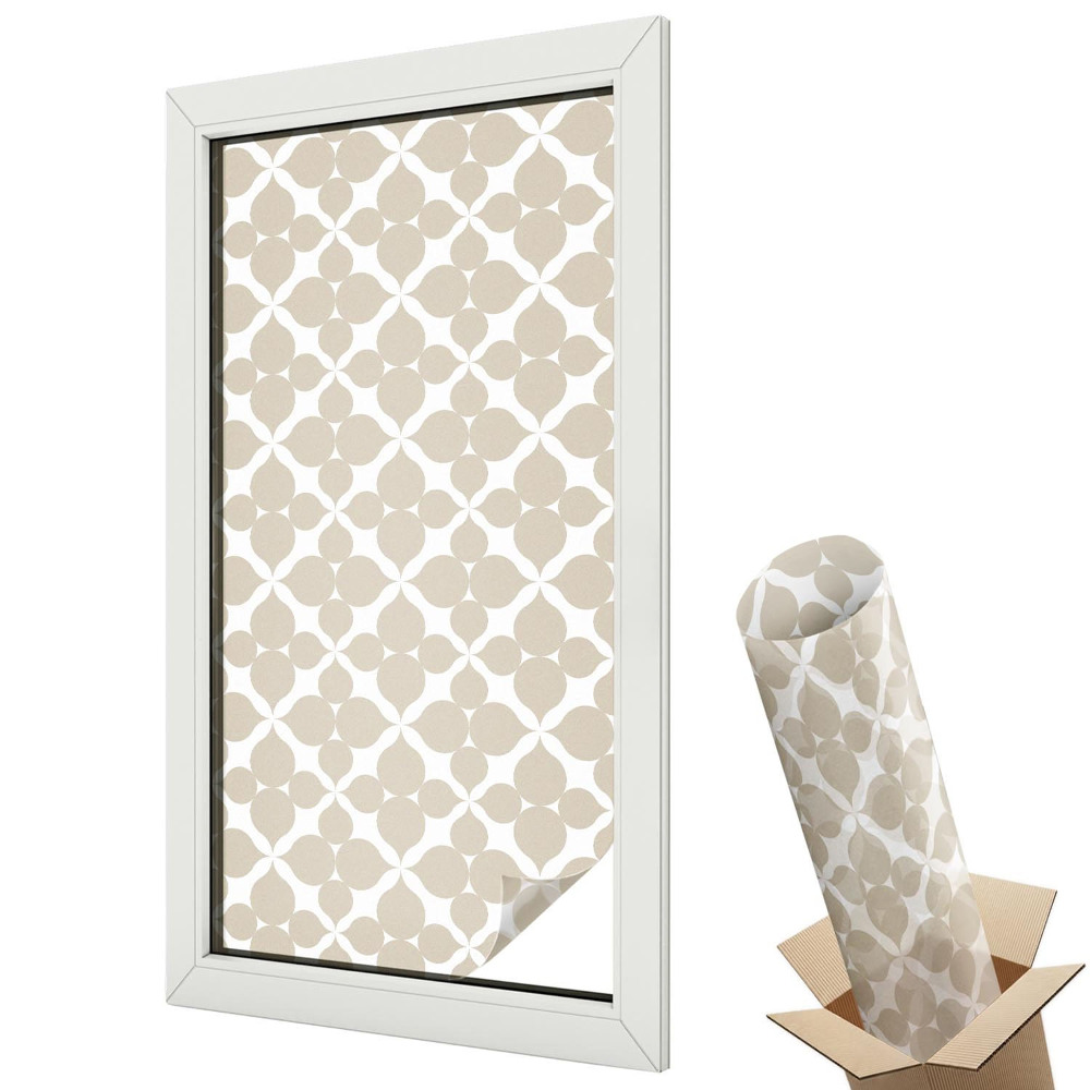 Folie geamuri decorativă vitraliu Armonie abstractă geometrie modernă