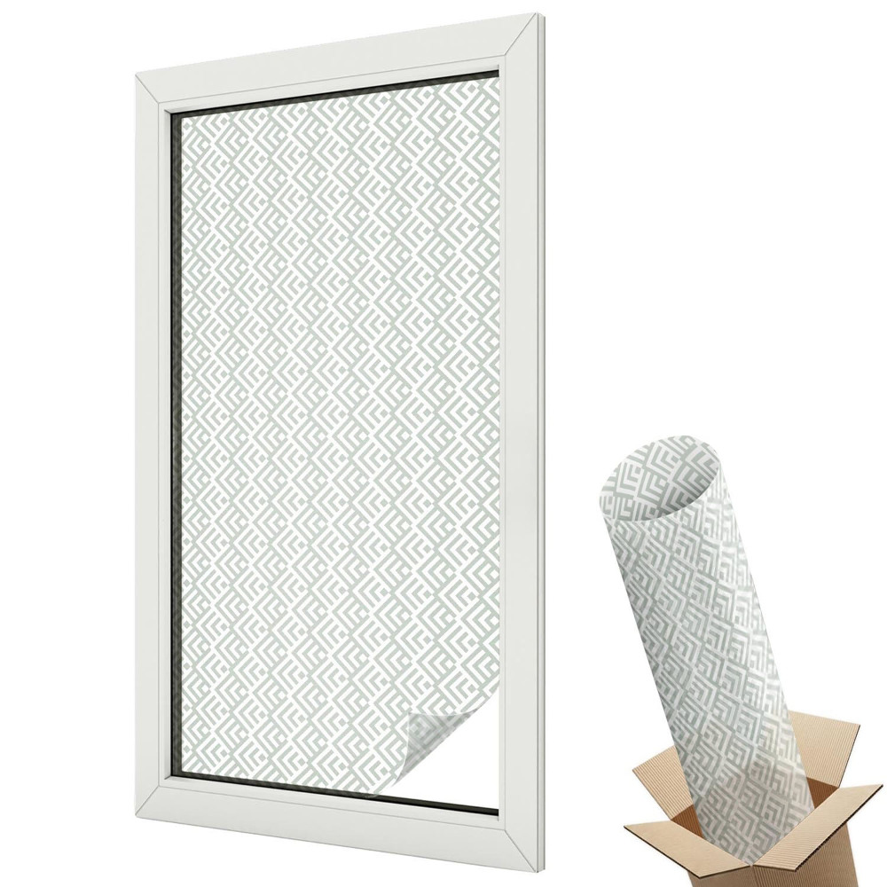 Folie geamuri decorativă vitraliu Delicatețea formelor geometrice