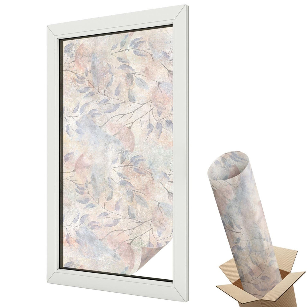 Folie geam să nu se vadă din exterior Frunze pastelate ale unei compoziții neclară