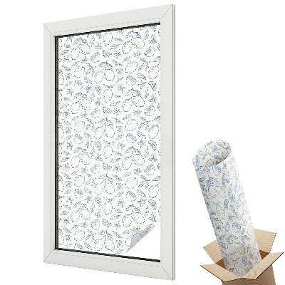 Folie geamuri decorativă vitraliu Motiv decorativ de lămâie în stil clasic