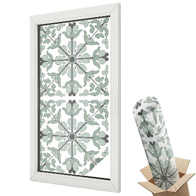 Folie pentru geamuri Ornament de plantă verde