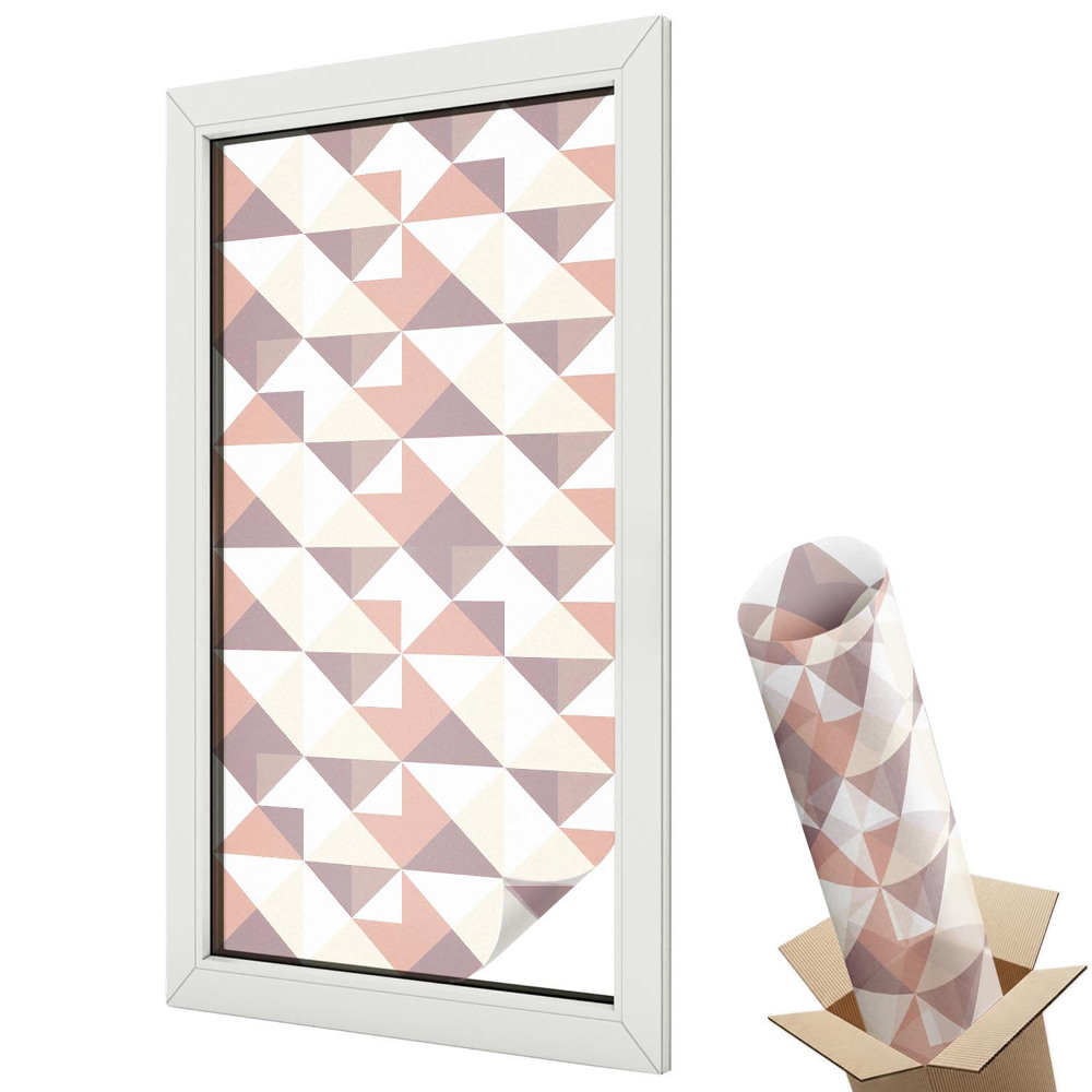 Folie geam să nu se vadă din exterior Model geometric în culori pastelate