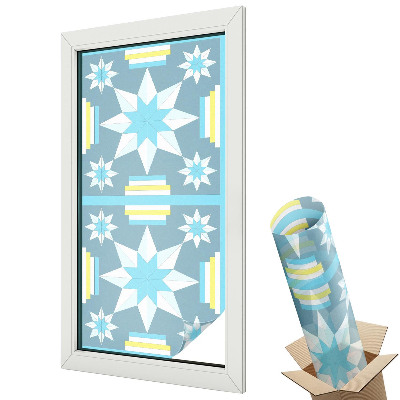 Folie pentru geamuri Stele simetrice în tonuri pastelate