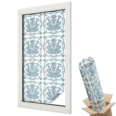 Autocolant geam termopan Un motiv vegetal elegant într-o versiune clasică