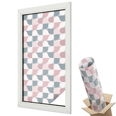 Folie geamuri decorativă vitraliu Forme geometrice pastelate