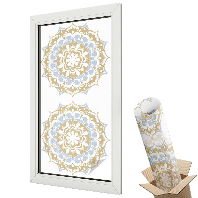 Folie geam să nu se vadă din exterior Mandale boho simetrice