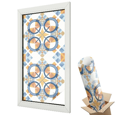 Folie pentru geamuri Modele geometrice, culori contrastante moderne