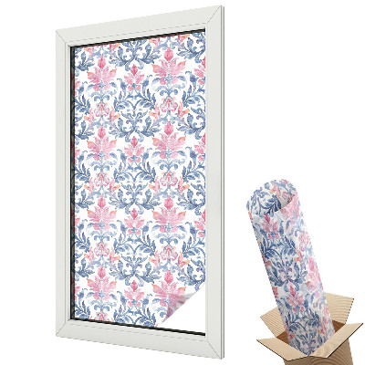 Folie pentru geamuri Simetrie florală, eleganță a culorii