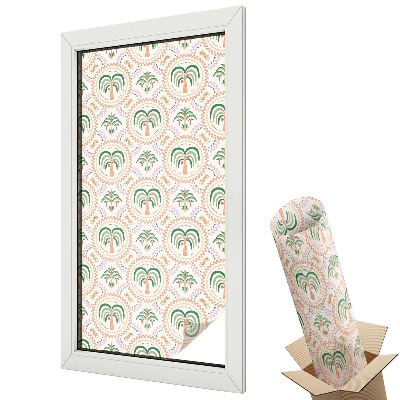 Autocolant geam termopan Model retro tropical