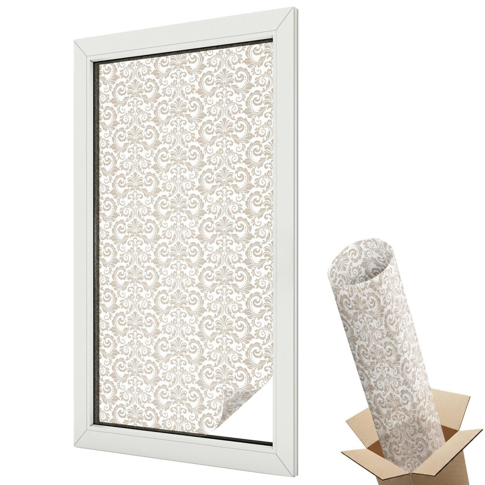 Folie pentru geamuri Ornament clasic cu frunze