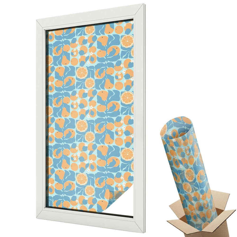 Folie geam să nu se vadă din exterior Motivul citricelor-peștelui