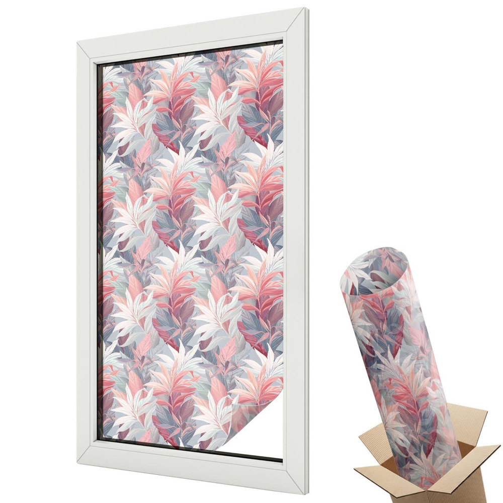 Folie geam să nu se vadă din exterior Modele vegetale armonioase și elegante