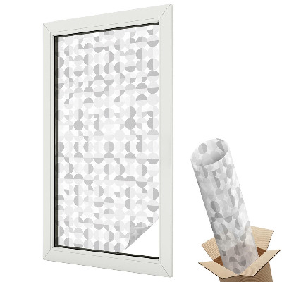 Folie geam să nu se vadă din exterior Cercuri în stil geometric gri