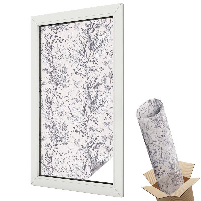 Autocolant geam termopan Un motiv vegetal cu detalii elegante