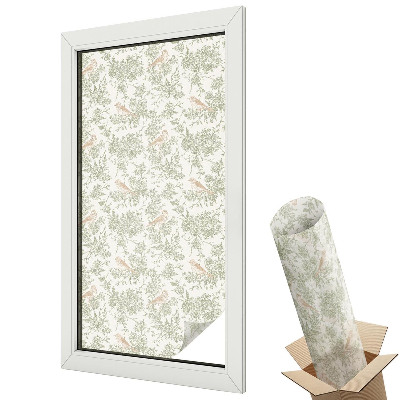 Folie geam să nu se vadă din exterior Modele clasice de păsări și plante