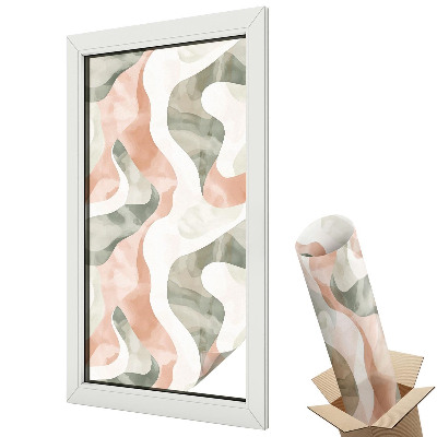 Folie geam să nu se vadă din exterior Ornament ondulat abstract