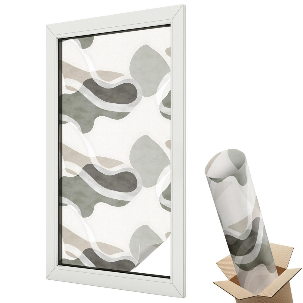 Autocolant geam termopan Forme abstracte în culori armonioase