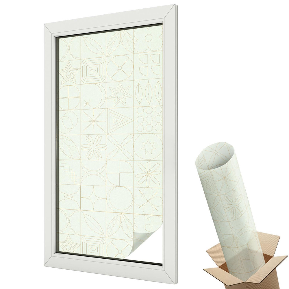Folie geam să nu se vadă din exterior Mozaic geometric modern cu motiv natural
