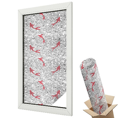 Folie pentru geamuri Pește roșu printre valuri